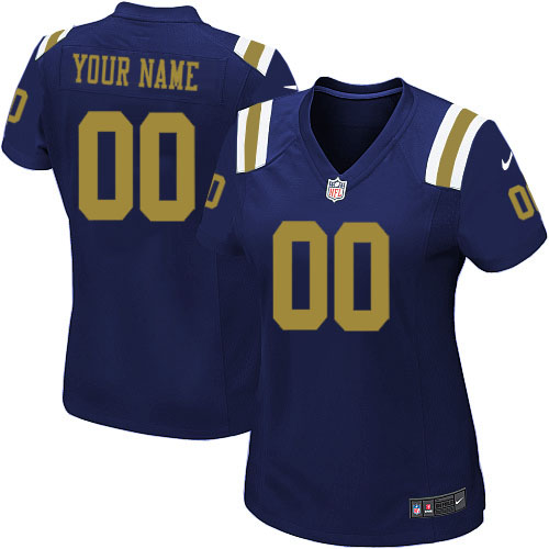 Women's Elite Nike Jersey Navy Blue Alternate - Customized NFL New York Jets